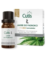 Cutis Ł-Łuszczyca, lakier do paznokci + CBD, na objawy onycholizy i łuszczycy, 10 ml