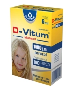 D-Vitum 1000 j.m., witamina D dla dzieci po 1 roku, aerozol, 6 ml