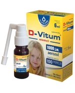 D-Vitum 1000 j.m., witamina D dla dzieci od 3 roku życia, aerozol, 6 ml