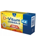 D-Vitum 2000 j.m. K2 MK-7 Omega-3, 40 kapsułek
