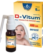 D-Vitum 400 j.m., witamina D dla niemowląt, aerozol, 6 ml