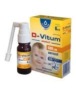 D-Vitum 600 j.m., witamina D dla niemowląt powyżej 6 miesiąca, aerozol, 6 ml