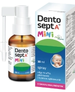 Dentosept A Mini spray, ulga na afty, pleśniawki i bolesne ząbkowanie, smak malinowy, 30 ml