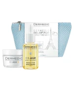 Zestaw Dermedic Oilage, Serum 30 ml + Odżywczy krem na dzień 15 ml + Kosmetyczka