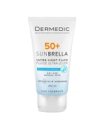 Dermedic Sunbrella, ultralekki krem ochronny do twarzy, skóra sucha i normalna, SPF 50+, 40 ml