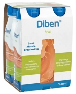 Diben Drink, preparat odżywczy, smak morelowo-brzoskwiniowy, 4 x 200 ml