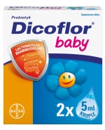 Zestaw Dicoflor Baby, dla niemowląt i dzieci, krople, 2 x 5 ml