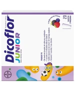 Dicoflor Junior, dla dzieci od 3 lat i dorosłych, smak owoców leśnych, 20 saszetek