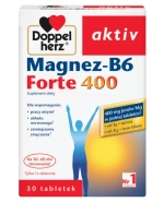 Doppelherz Aktiv Magnez - B6 Forte 400, 30 tabletek