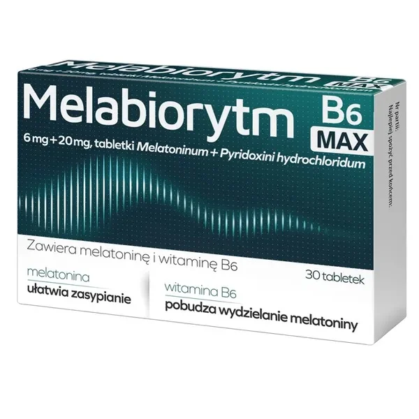 Melabiorytm B6 Max, 6 mg + 20 mg, 30 tabletek