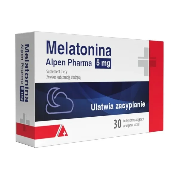Melatonina 5 mg Alpen Pharma, 30 tabletek rozpadających się w jamie ustnej