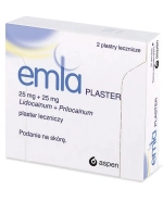 Emla 25 mg + 25 mg, plastry lecznicze, 2 sztuki