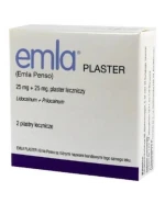 Emla 25 mg + 25 mg, plastry lecznicze, 2 sztuki (import równoległy)
