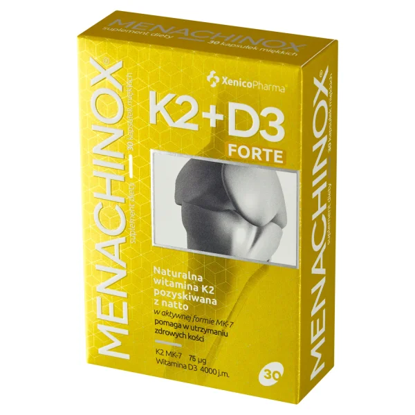 Menachinox K2 + D3 4000 IU Forte, 30 kapsułek miękkich