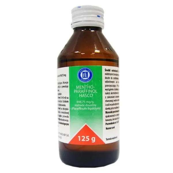Mentho-Paraffinol Hasco 998,75 mg/g, roztwór doustny, 125 g