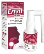 Envil Gardło (2,9 mg + 1,96 mg + 25,6 mg)/ml, aerozol do stosowania w jamie ustnej, roztwór 30 ml