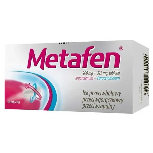 Metafen 200 mg + 325 mg, 50 tabletek