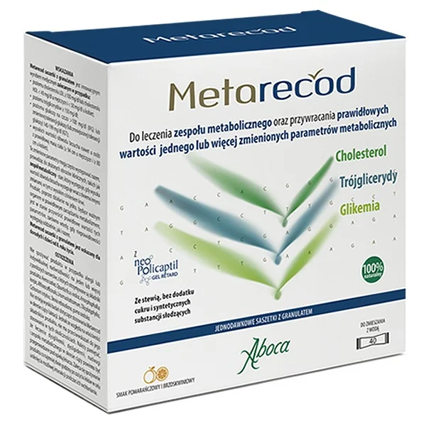 Metarecod, granulat do sporządzania roztworu doustnego, smak pomarańczowo-brzoskwiniowy, 40 saszetek