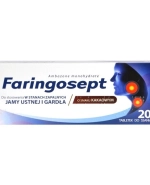 Faringosept 10 mg, smak kakaowy, 20 tabletek do ssania