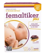 Femaltiker Plus, smak czekoladowy, 12 saszetek + 2 gratis