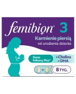 Femibion 3 Karmienie Piersią, Cholina, DHA, Kwas Foliowy Plus, 56 tabletek + 56 kapsułek