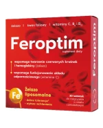 Feroptim, smak czekoladowy, 30 tabletek do rozgryzania