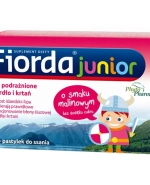 Fiorda Junior, smak malinowy, 15 pastylek do ssania
