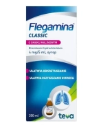 Flegamina Classic o smaku malinowym 4 mg/ 5 ml, syrop, 200 ml