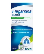 Flegamina Classic o smaku miętowym bez cukru 4 mg/ 5 ml, syrop, 200 ml