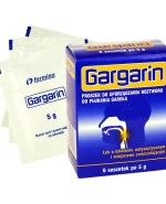 Gargarin, proszek do sporządzania płynu do płukania gardła, 5 g x 6 saszetek