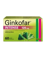 Ginkofar Intense 120 mg, wspiera pamięć, 60 tabletek powlekanych