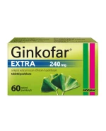 Ginkofar Extra 240 mg, wspiera pamięć, 60 tabletek powlekanych