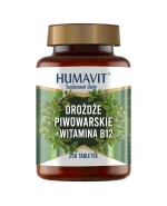 Humavit Drożdże Piwowarskie + Witamina B12, 250 tabletek