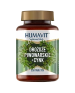 Humavit Drożdże Piwowarskie + Cynk, 250 tabletek