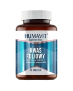 Humavit Kwas Foliowy + Witaminy B6, B12, E, 60 kapsułek