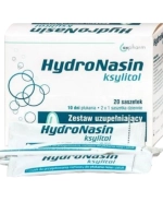 HydroNasin Ksylitol, zestaw uzupełniający do płukania nosa i zatok, 20 saszetek