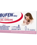 Ibufen Baby 60 mg, czopki od 3 miesiąca, 5 sztuk