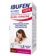 Ibufen dla dzieci Forte o smaku malinowym 200 mg/ 5ml, zawiesina doustna od 3 miesiąca, 100ml