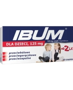 Ibum dla dzieci 125 mg, czopki od 2 lat, 10 sztuk