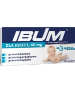 Ibum dla dzieci 60 mg, czopki od 3 miesięca, 10 sztuk