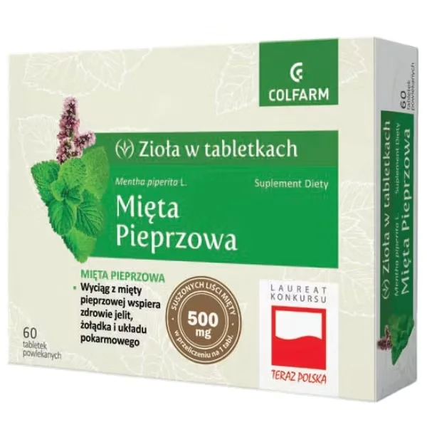 Colfarm, Mięta pieprzowa, 60 tabletek