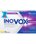 Inovox Express 2 mg + 0,6 mg + 1,2 mg, smak miodowo-cytrynowy, 36 pastylki