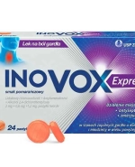 Inovox Express 2 mg + 0,6 mg + 1,2 mg, smak pomarańczowy, 24 pastylki