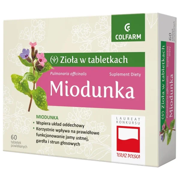 Zioła w Tabletkach Miodunka, 60 tabletek