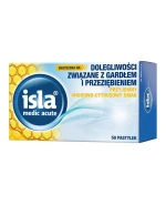 Isla Medic Acute, pastylki do ssania, miodowo-cytrusowe, 50 sztuk