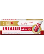 Lacalut Aktiv, pasta do zębów, 75 ml + pomadka do ust, 4,8 g gratis