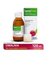 Levofree 6 mg/ml, od 2 lat, syrop na kaszel suchy, 120 ml