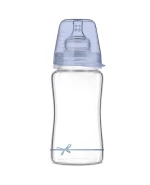 Lovi Diamond Glass, butelka szklana ze smoczkiem dynamicznym, Baby Shower, Boy, od 3 miesiąca, 250 ml