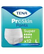 Tena Pants Proskin Super, majtki chłonne, rozmiar L, 100-135 cm, 12 sztuk