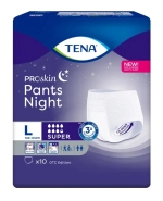 Tena Pants ProSkin Night, majtki chłonne OTC Edition, rozmiar L, 100-135 cm, Super, 10 sztuk